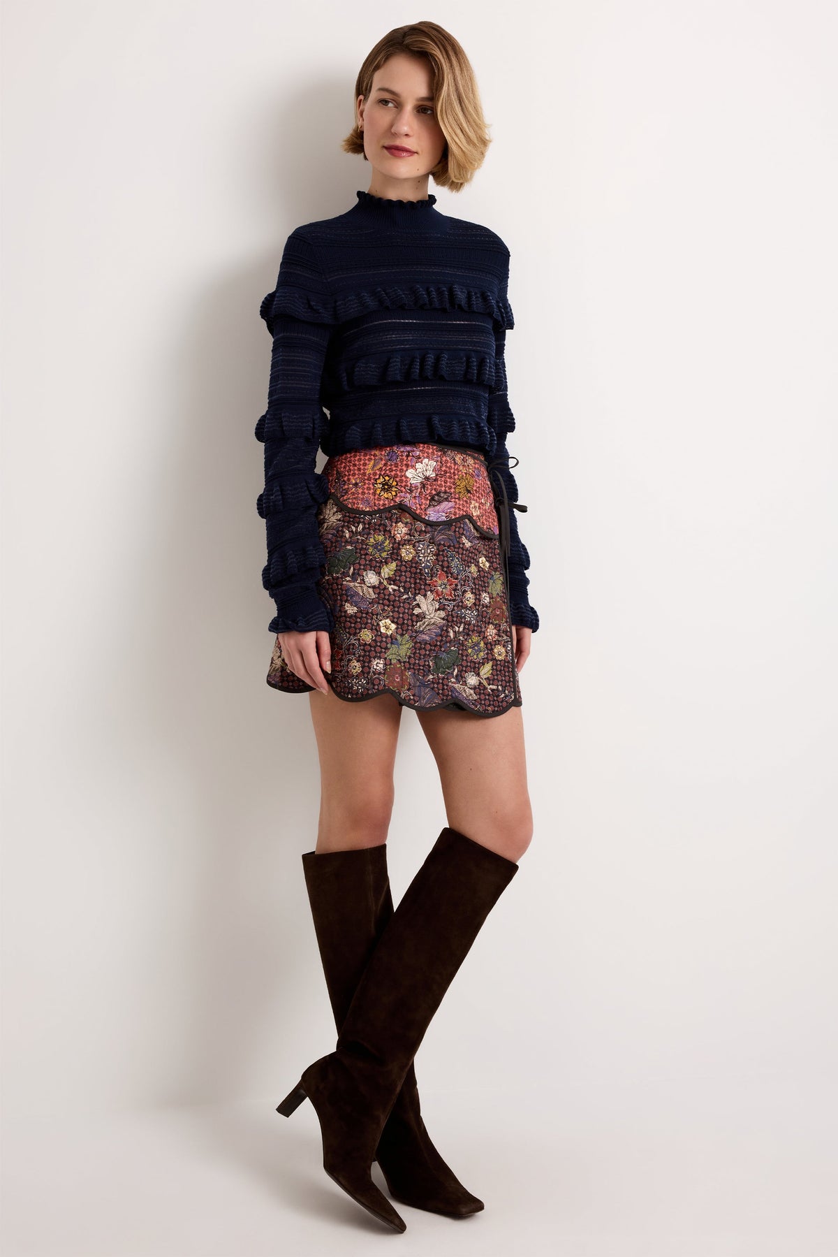 Adeline Top in Navy