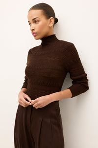 Addison Top in Sepia