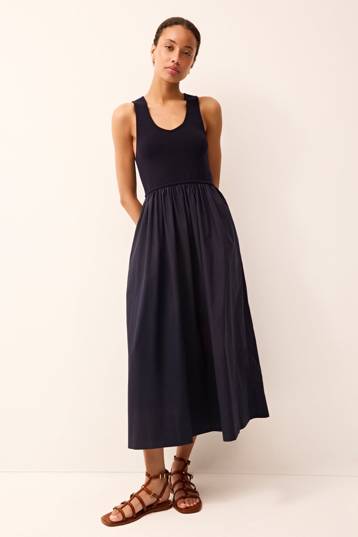 Anya Dress in Naval