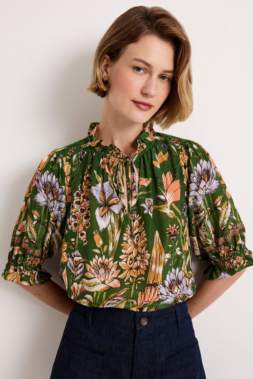 Billie Blouse in Greenhouse