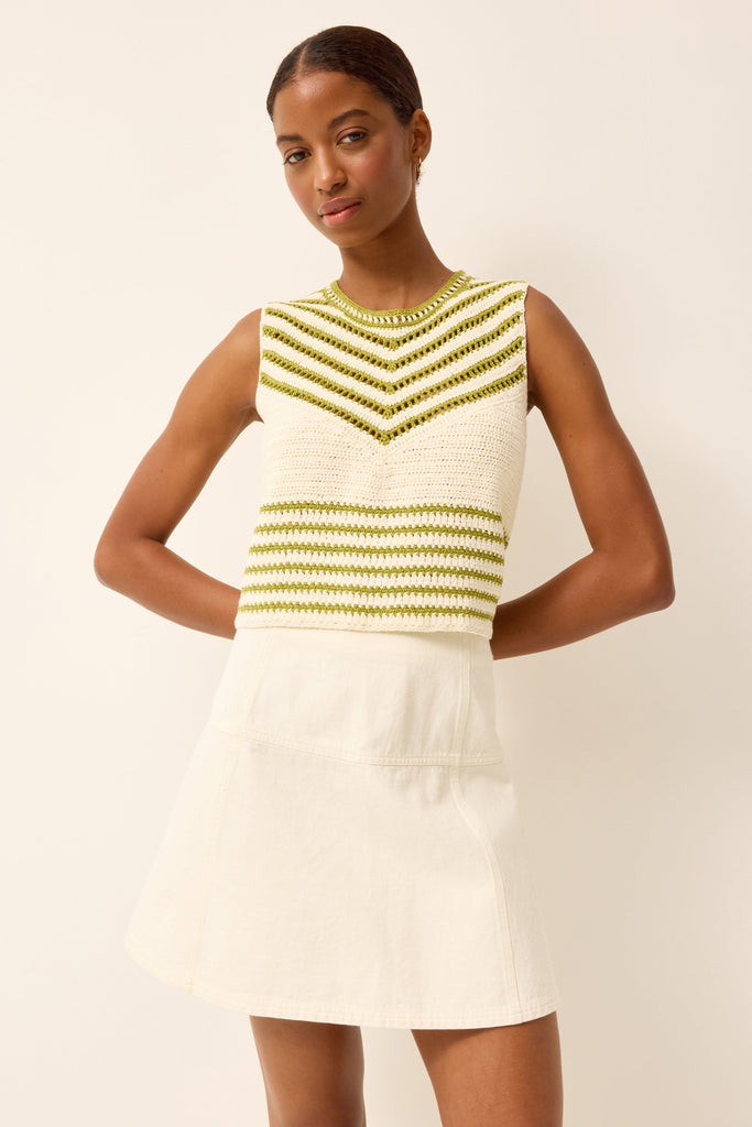 Crawford Skirt in Whitwash