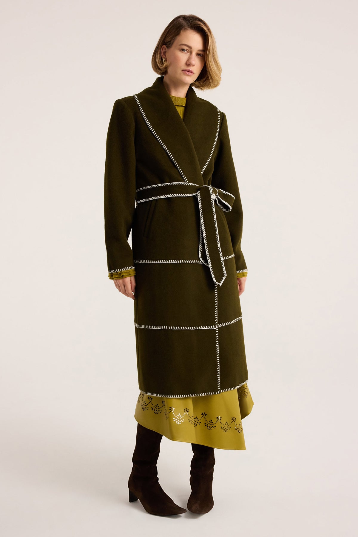 Chloe Coat in Juniper Green