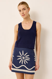 Navy knit tank
