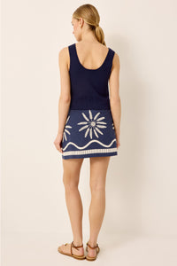 Relaxed fit navy knit tank