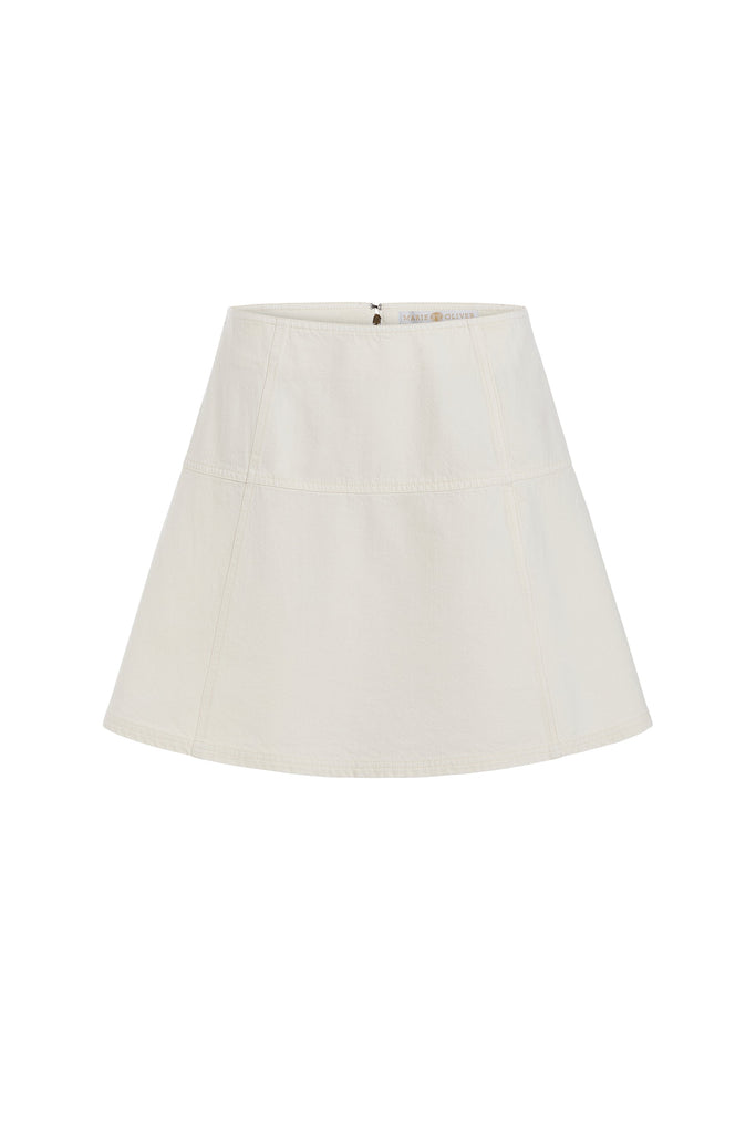 Crawford Skirt in Whitwash