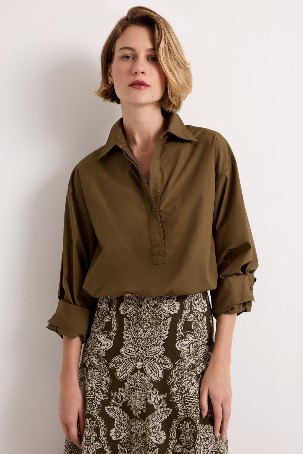 Dallas Top in Juniper Green