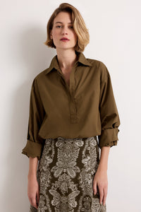 Dallas Top in Juniper Green