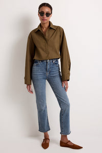 Dallas Top in Juniper Green