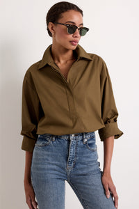 Dallas Top in Juniper Green