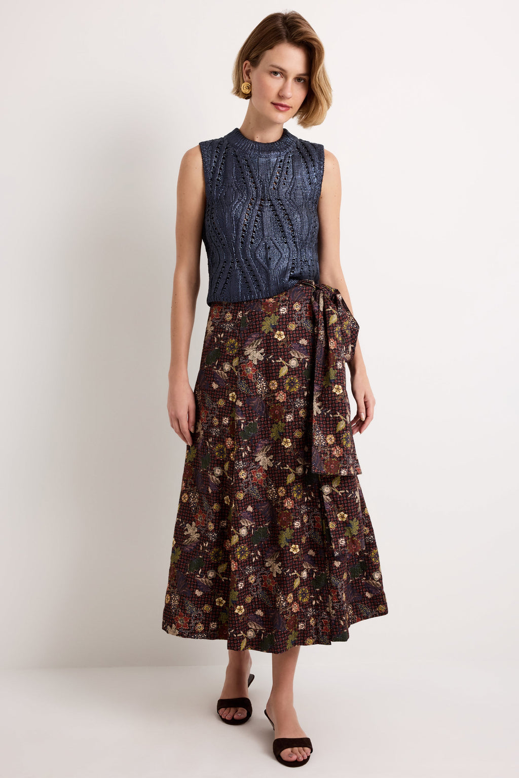 Estine Wrap Skirt in Rouge