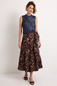 Estine Wrap Skirt in Rouge