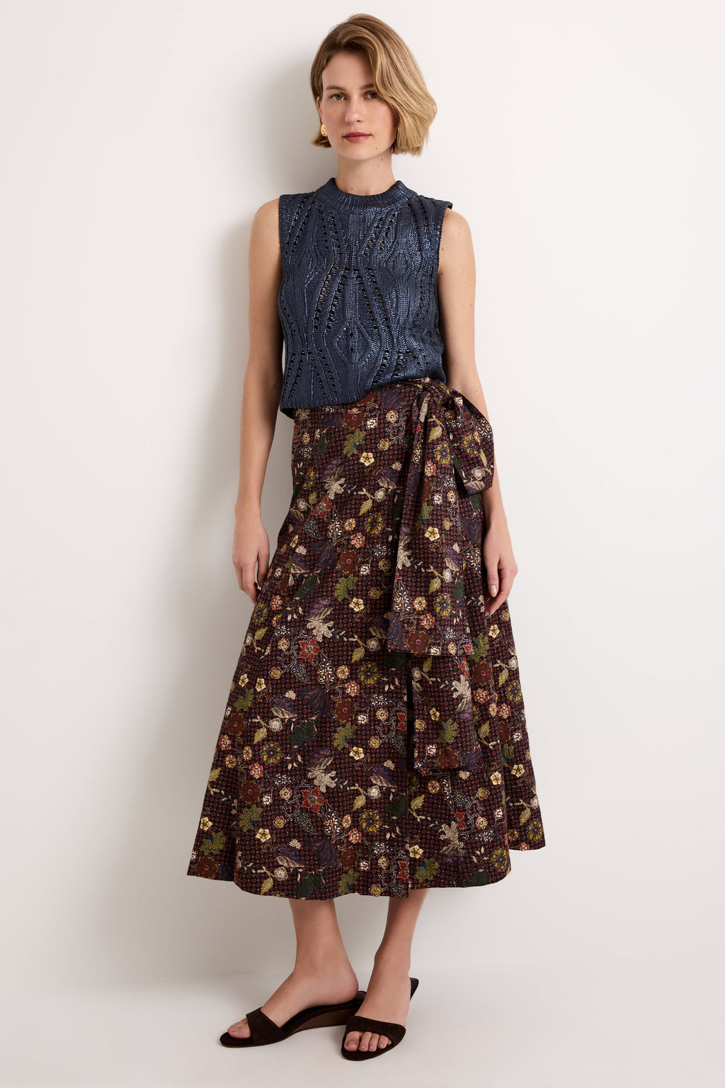 Estine Wrap Skirt in Rouge