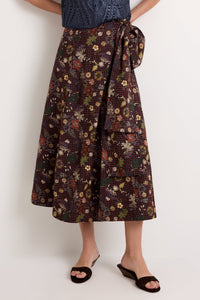 Estine Wrap Skirt in Rouge
