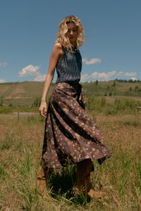 Estine Wrap Skirt in Rouge
