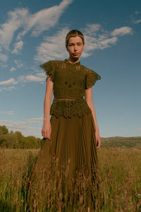 Genessa Top in Juniper Green