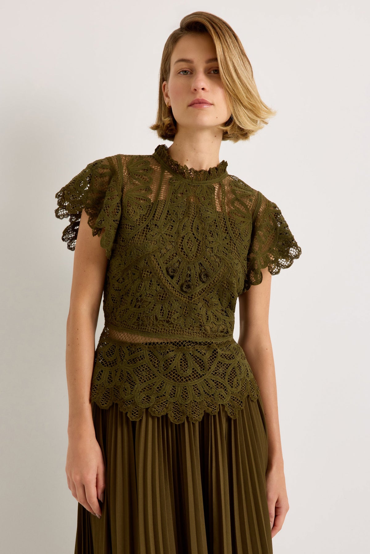 Genessa Top in Juniper Green
