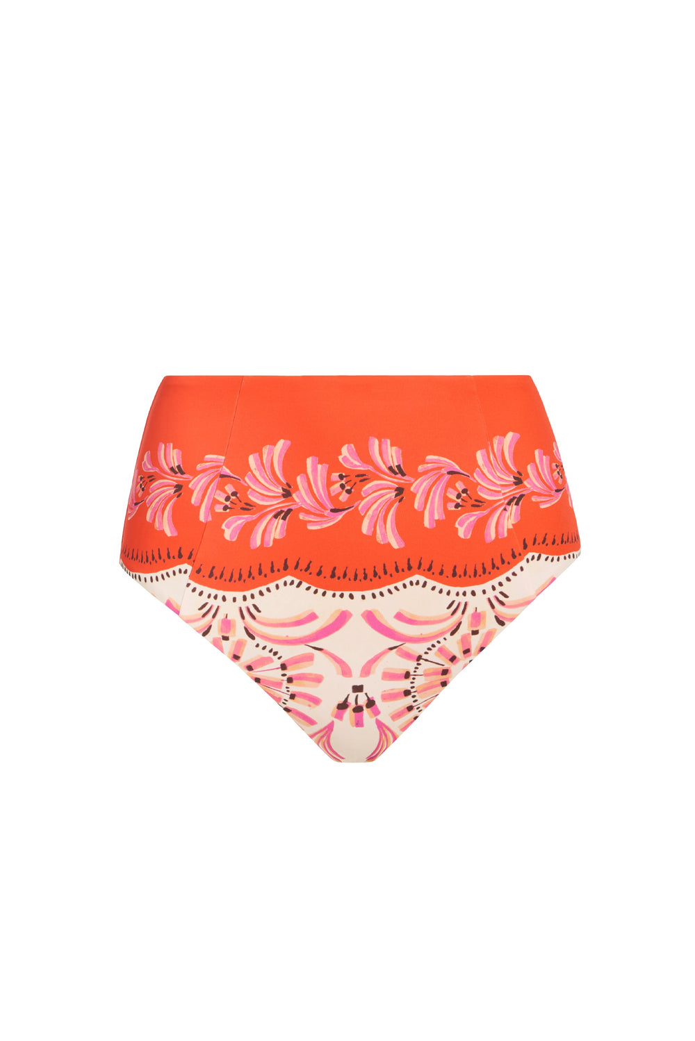 Front view of Micha Bottom in Seraphine showcasing high-rise full-coverage brief and front seam panel detailing on a white background