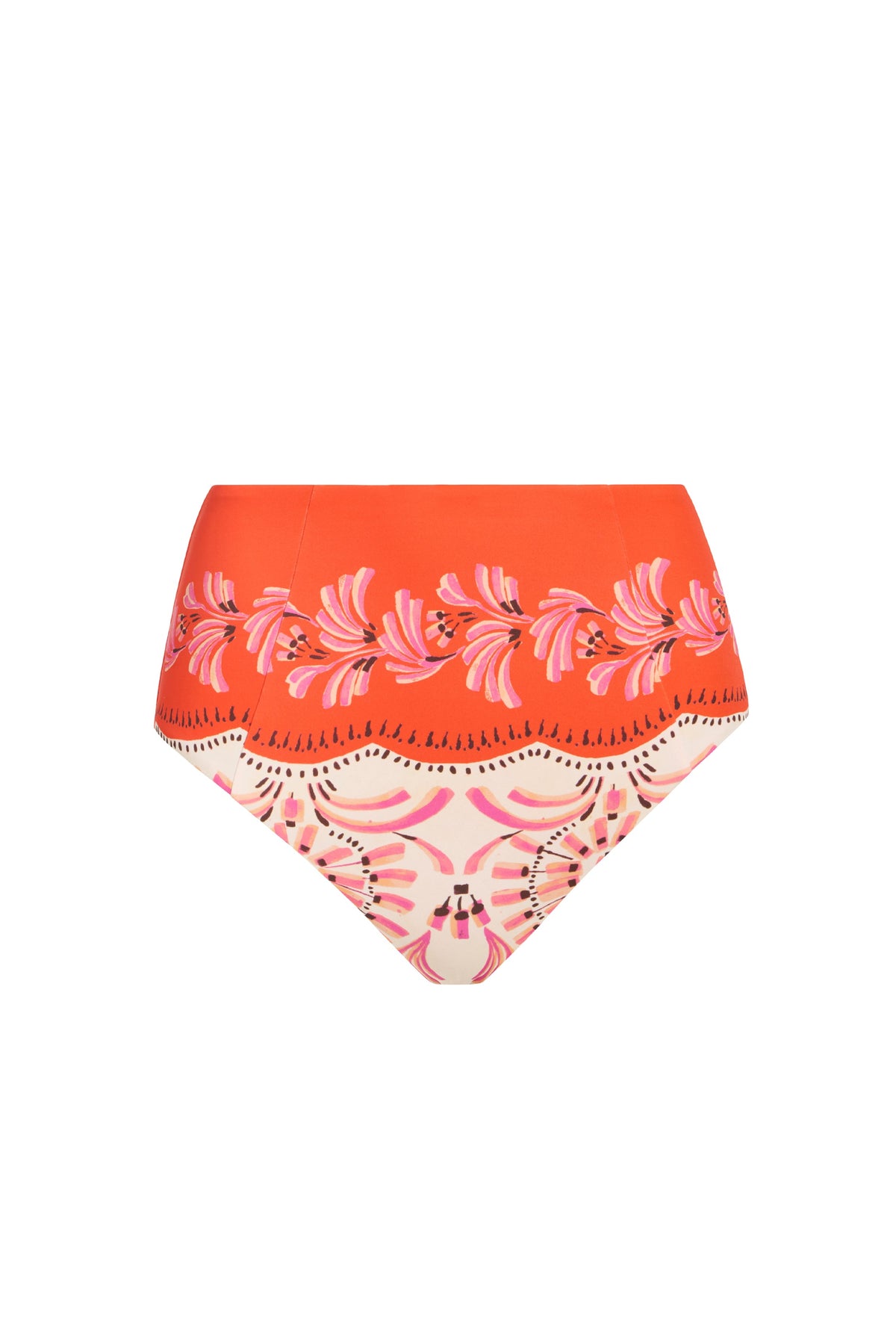 Front view of Micha Bottom in Seraphine showcasing high-rise full-coverage brief and front seam panel detailing on a white background