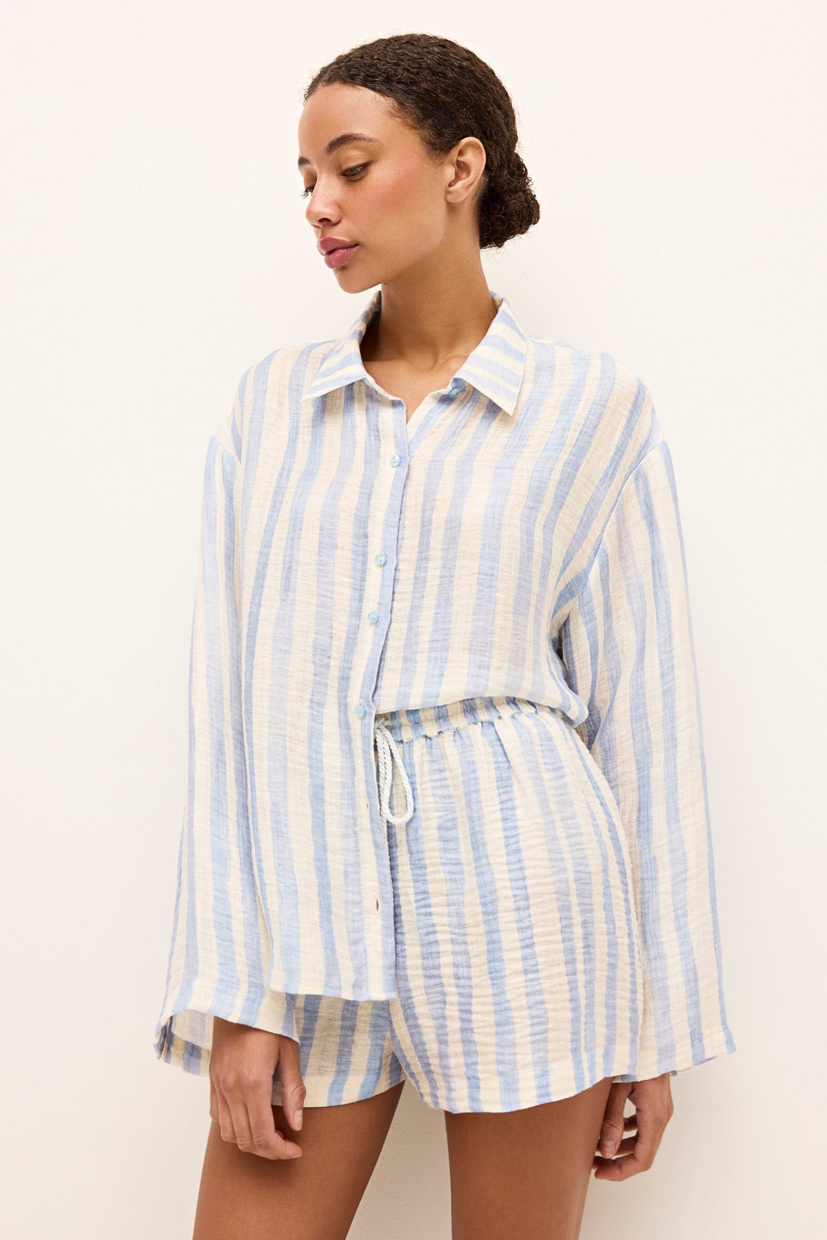 Nico Beach Shirt in Agua