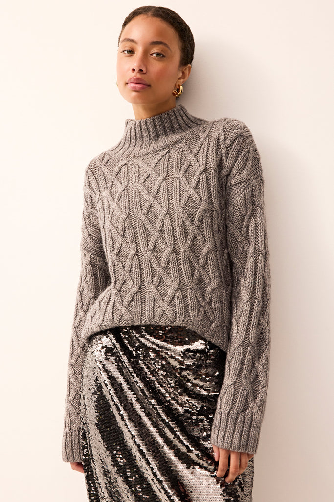 Elevated silver sweater