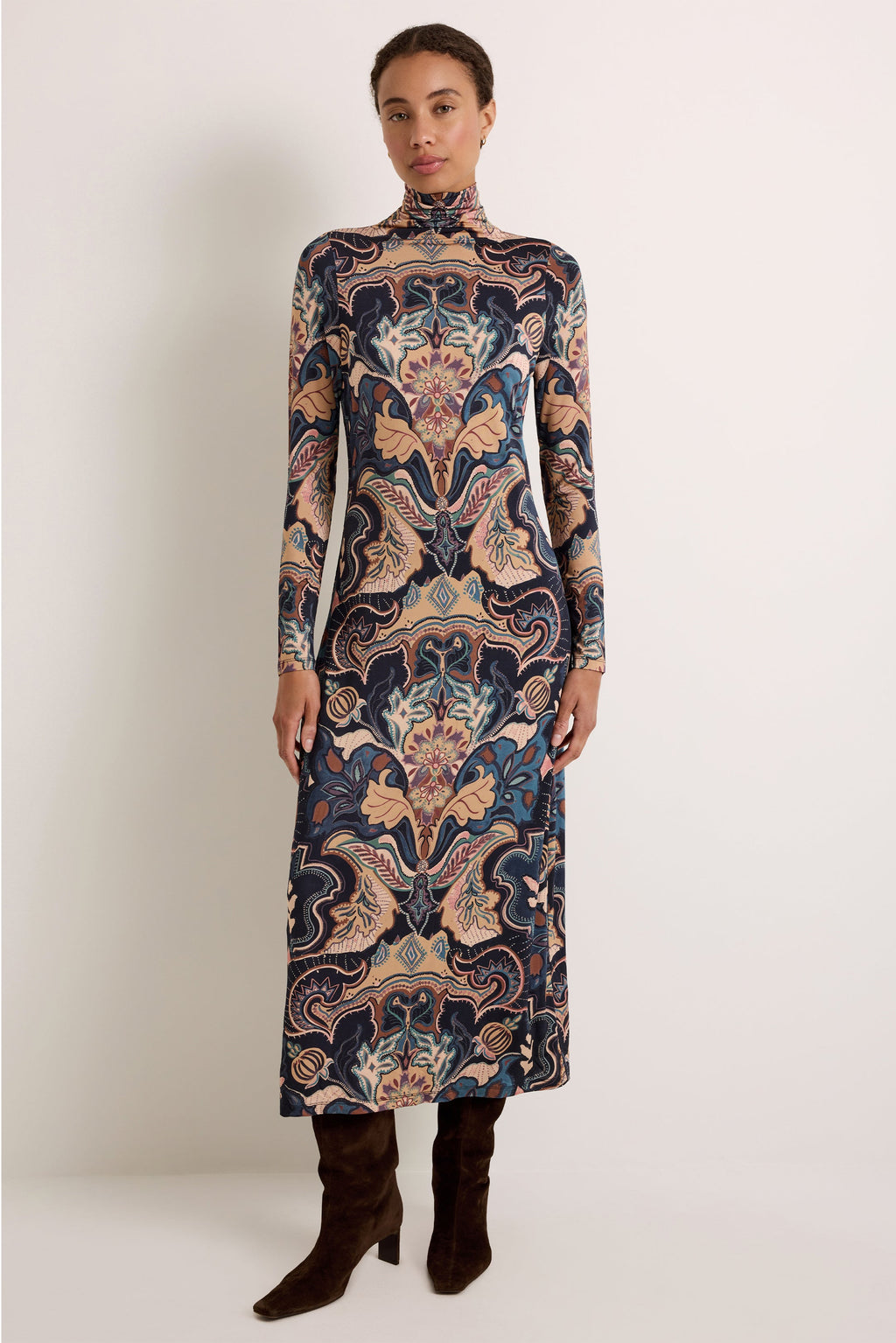 Paxton Dress in Saddle