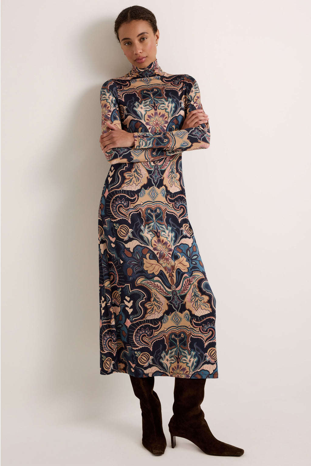 Paxton Dress in Saddle
