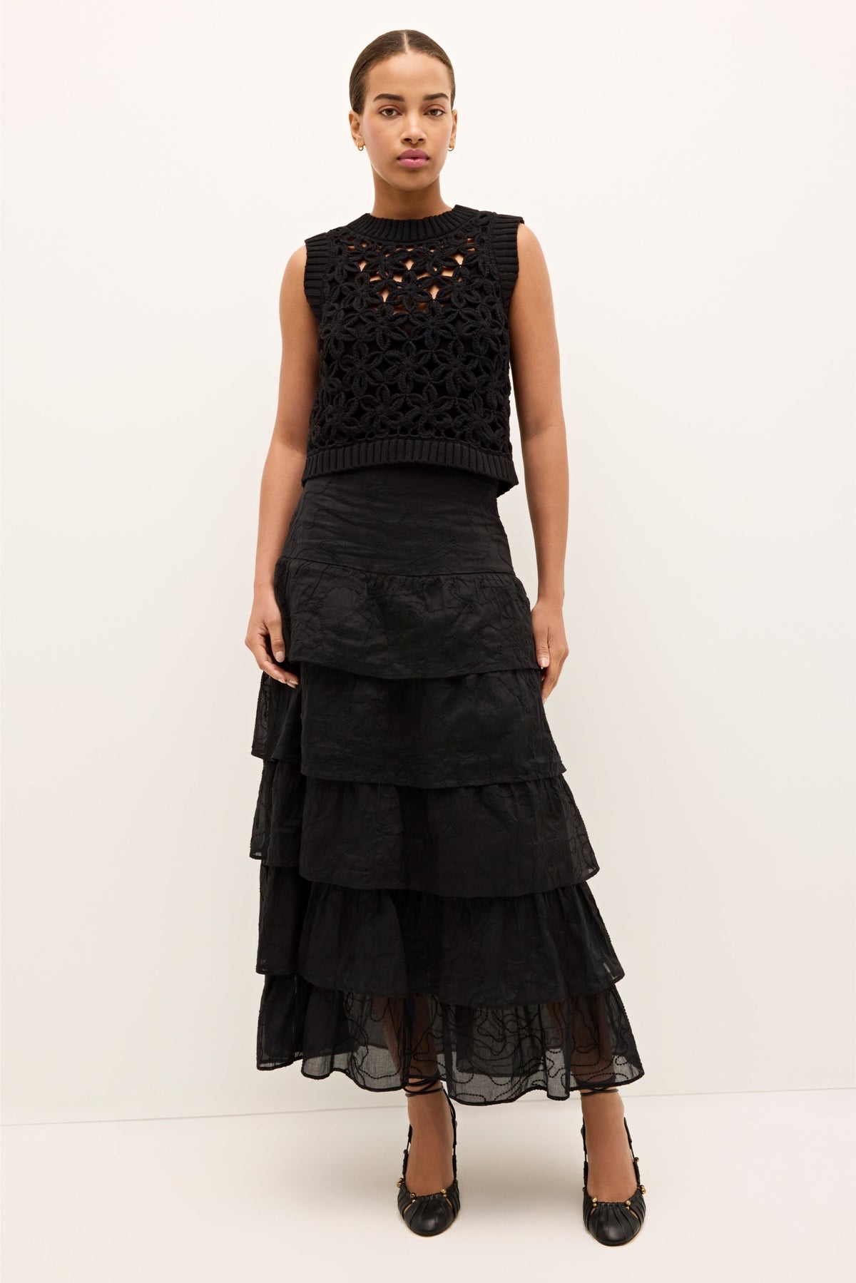 Thea Shell Top in Black