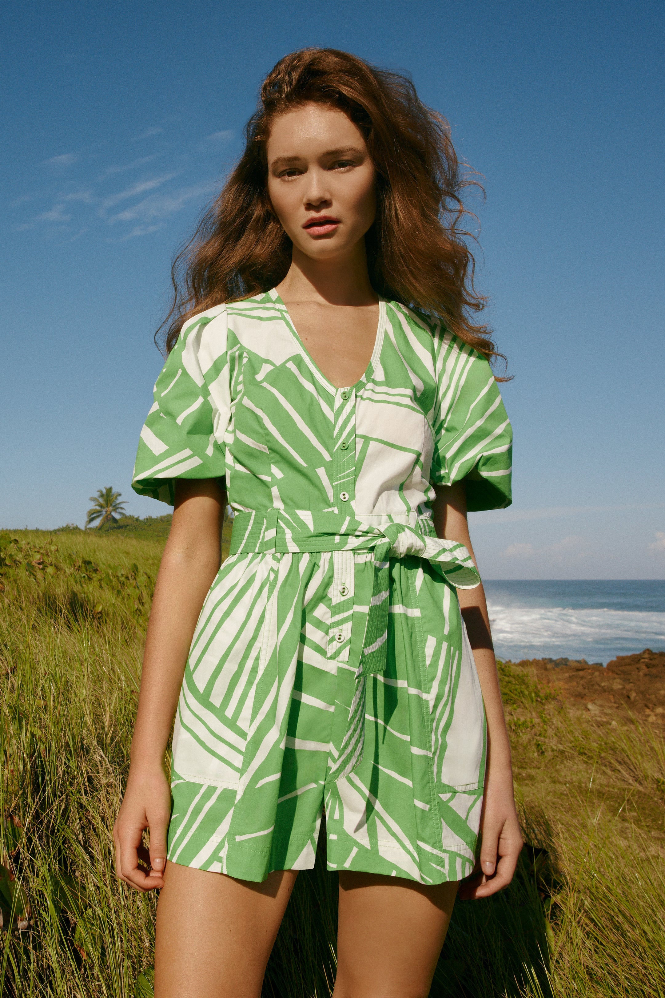 Devin Romper in Verdant