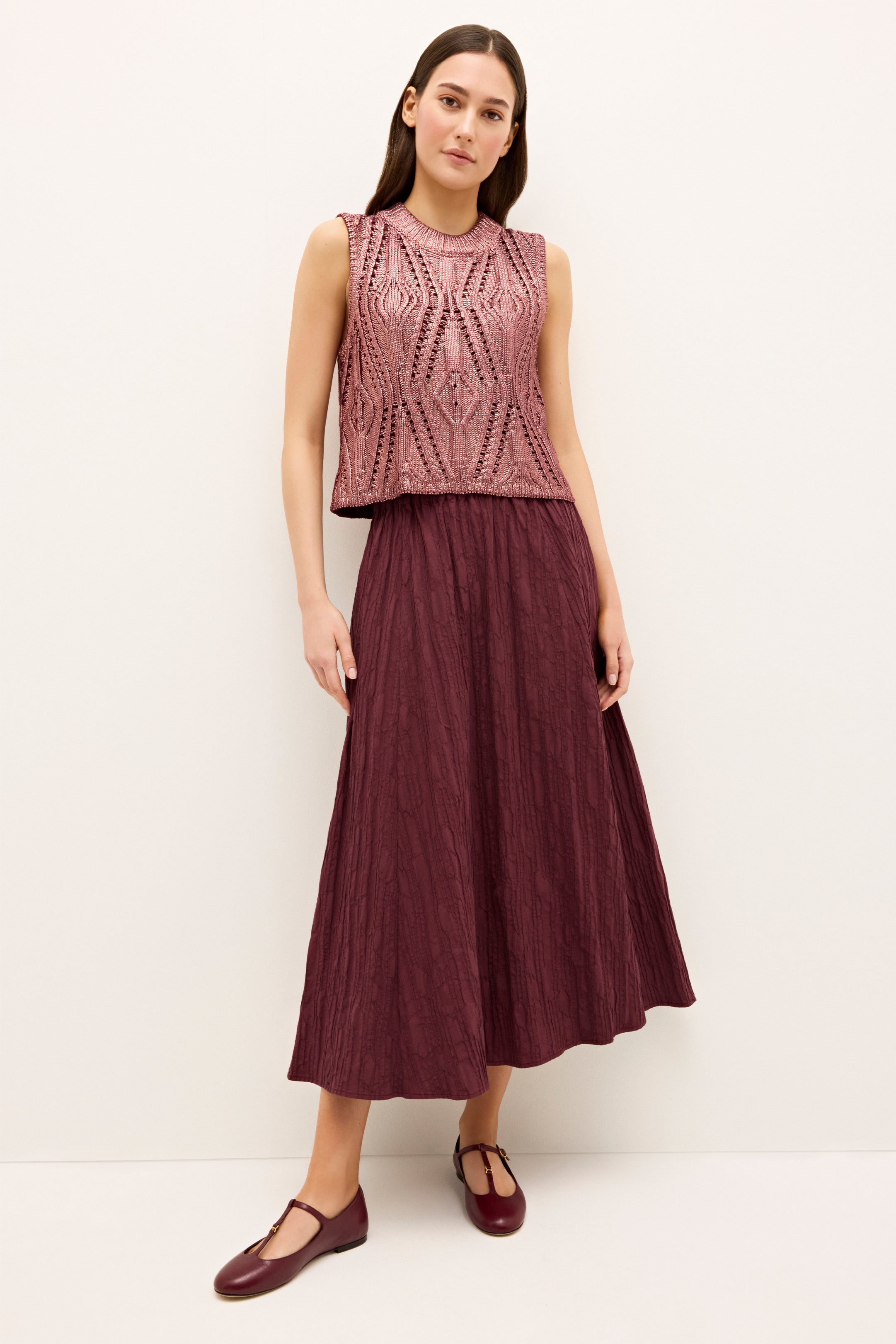 Sasha Skirt in Merlot