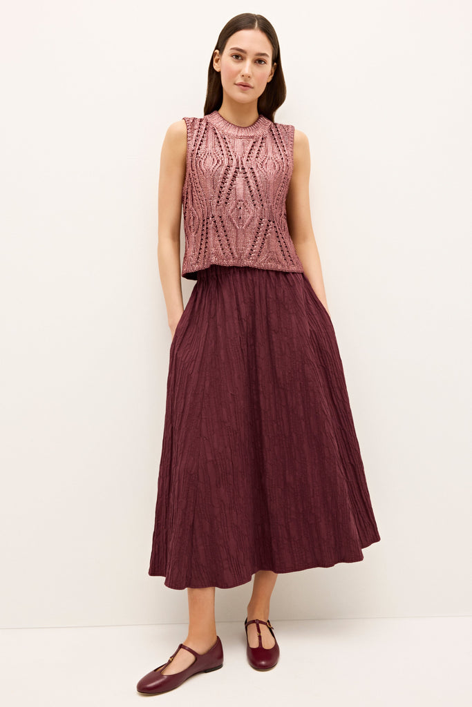 Sasha Skirt in Merlot