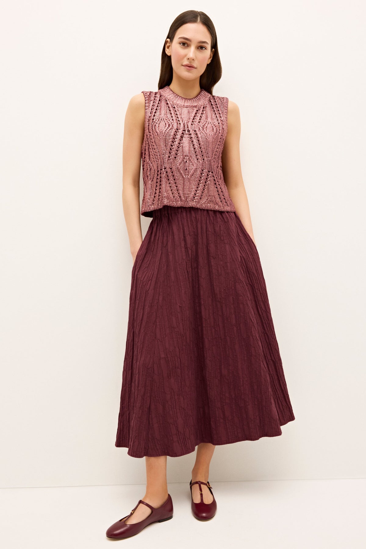Sasha Skirt in Merlot