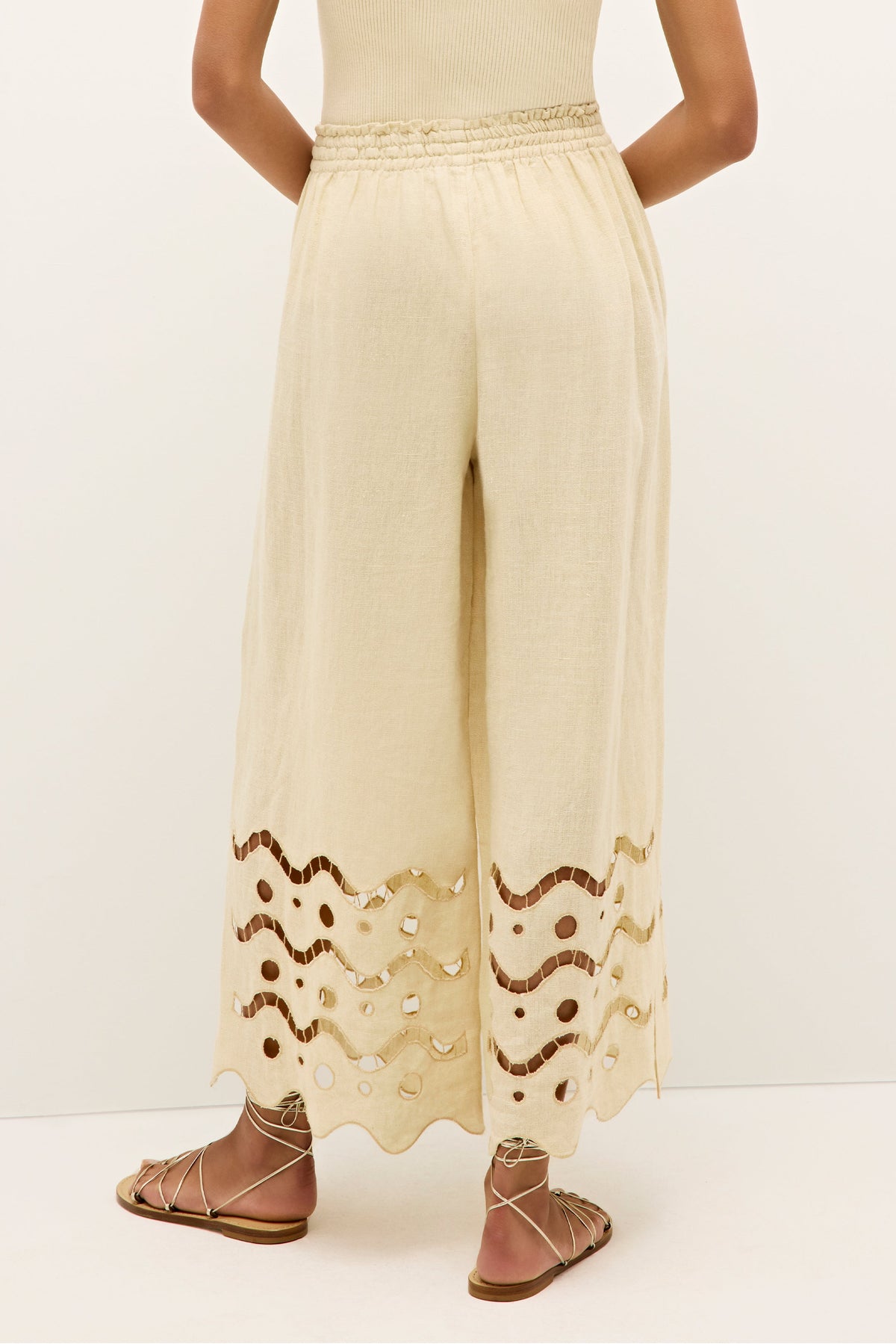 Marin Pant in Birch Eyelet