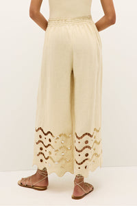 Marin Pant in Birch Eyelet