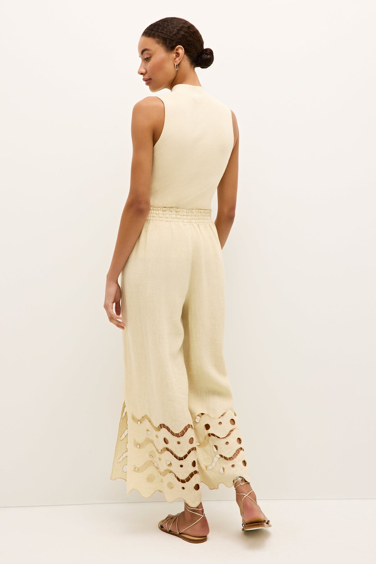 Marin Pant in Birch Eyelet