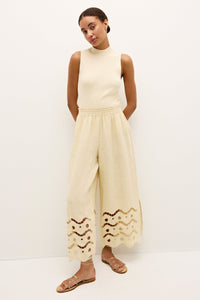 Marin Pant in Birch Eyelet