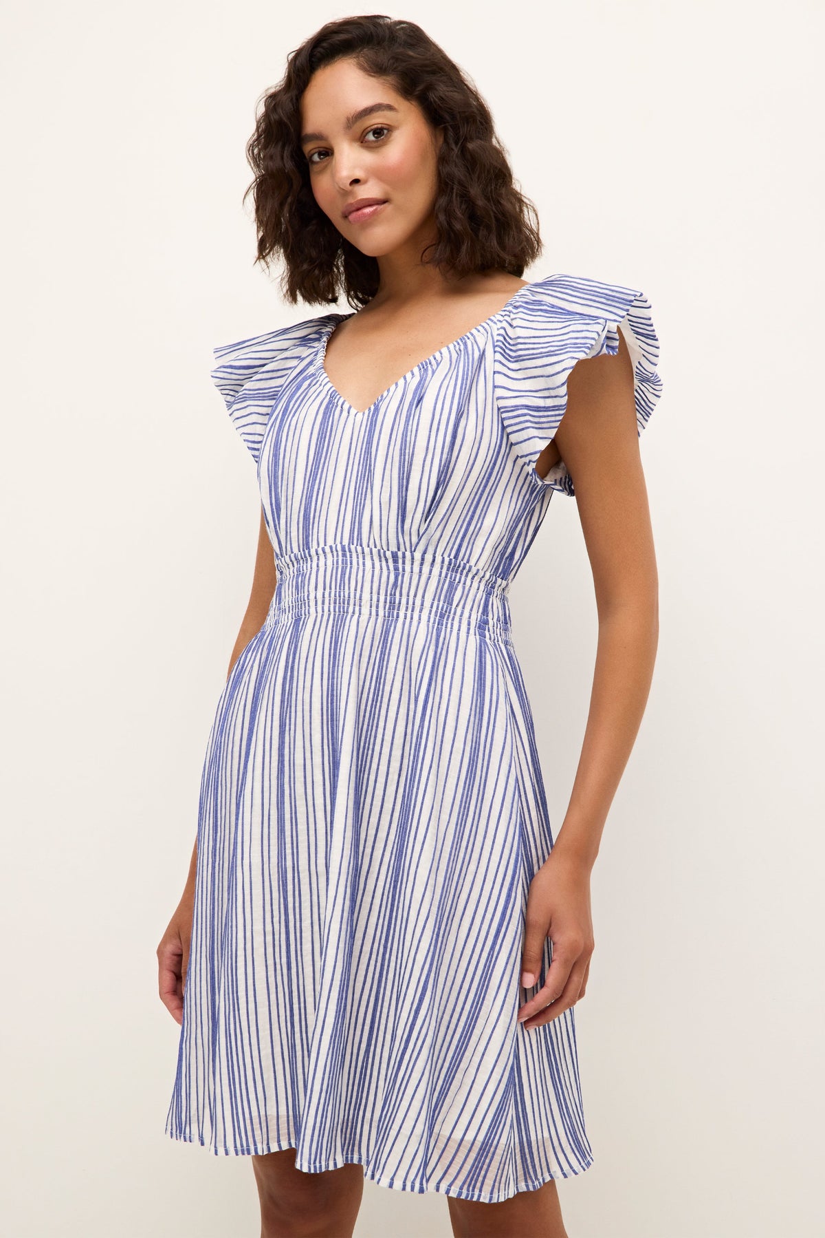 Emilia Dress in Dazzling Stripe