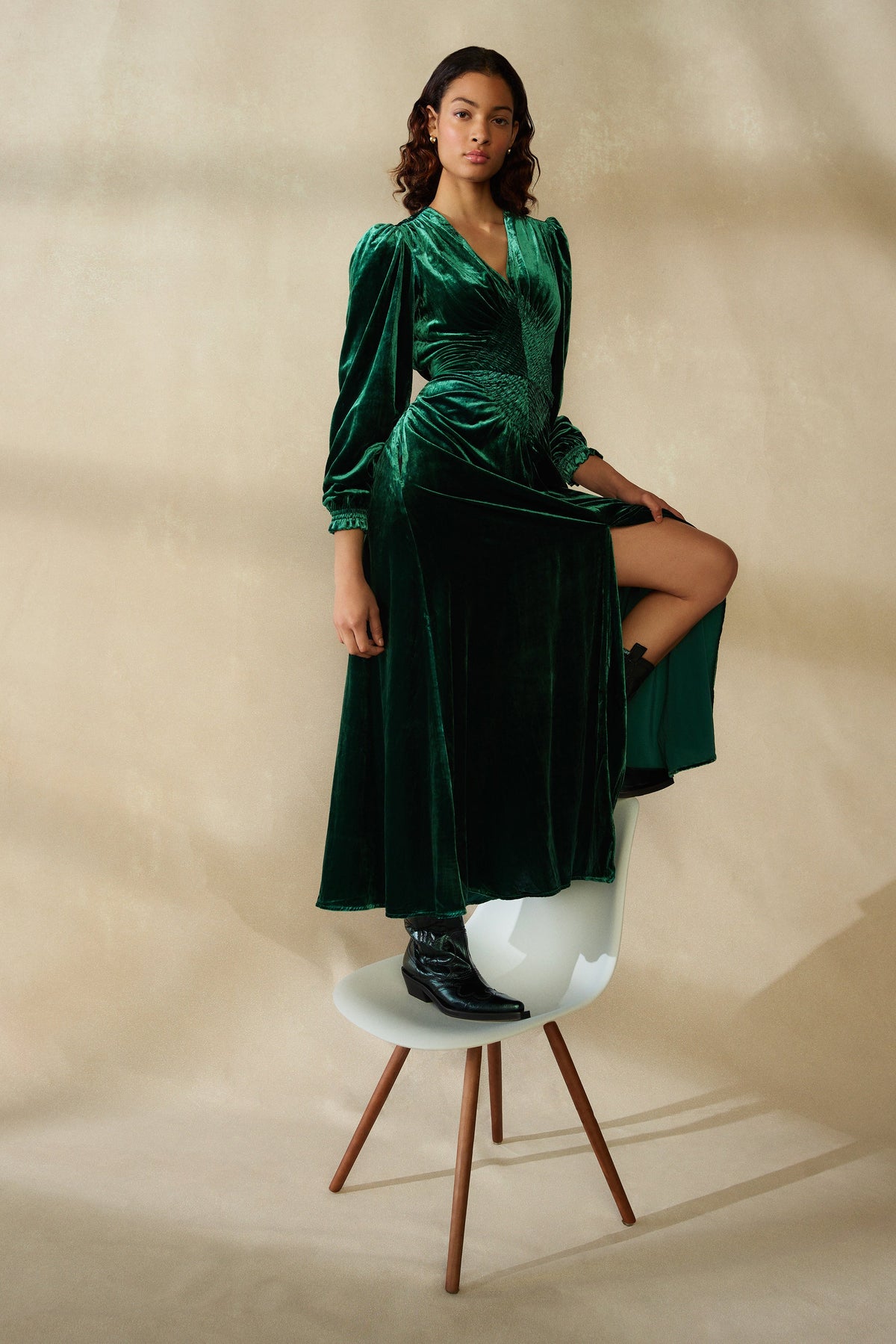 Elsabeth Dress in Pine