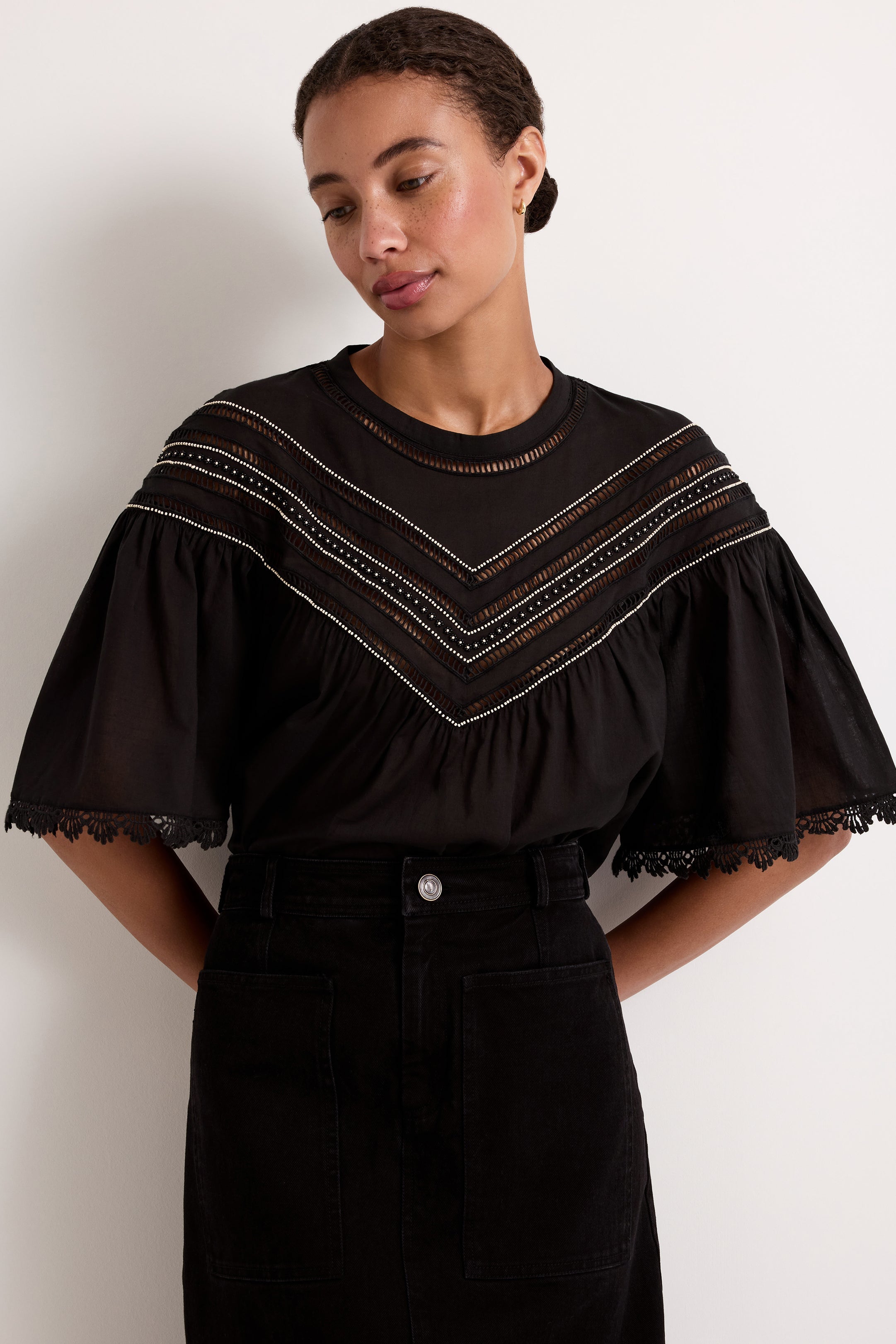 Tatiana Top in Caviar