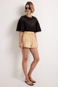 Tatiana Top in Caviar