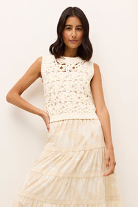 Thea Shell Top in Ecru