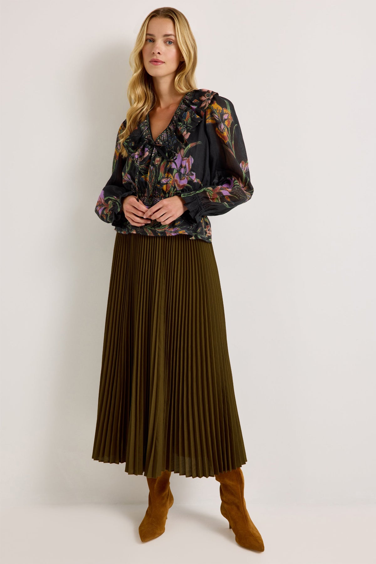 Wesley Skirt in Juniper Green