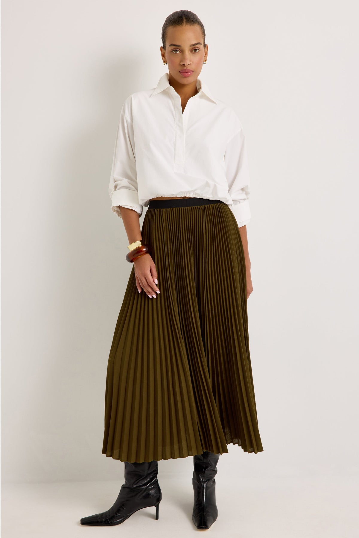 Wesley Skirt in Juniper Green