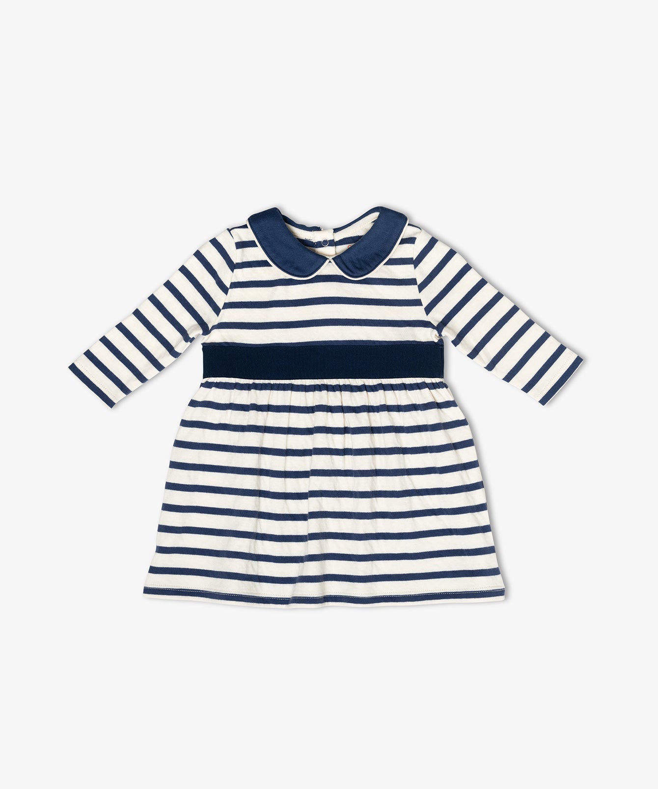Marie Clare Baby Dress in Navy Stripe