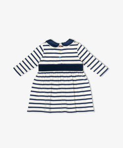 Marie Clare Baby Dress in Navy Stripe