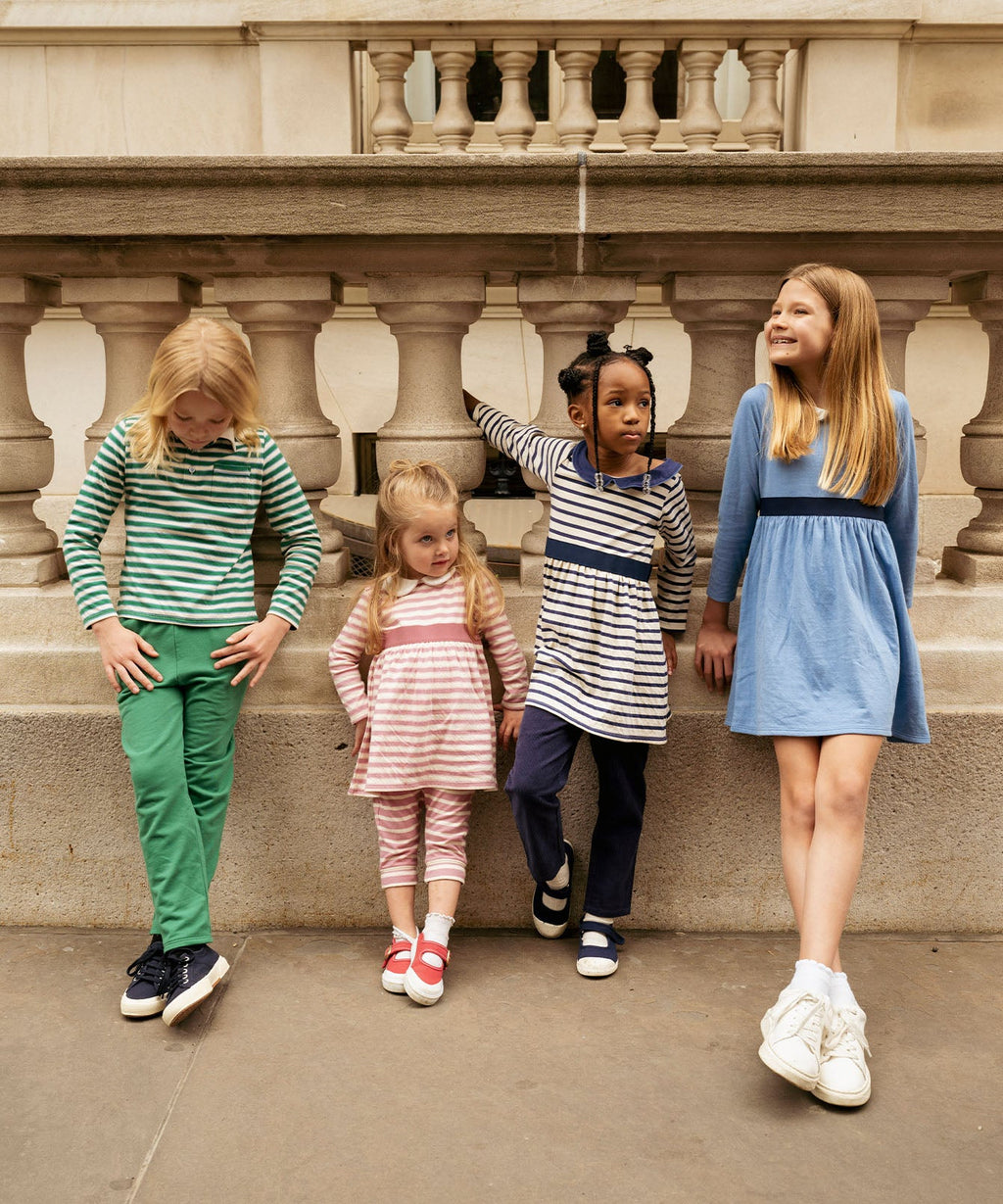 Marie Clare Dress in Rose Rugby Stripe