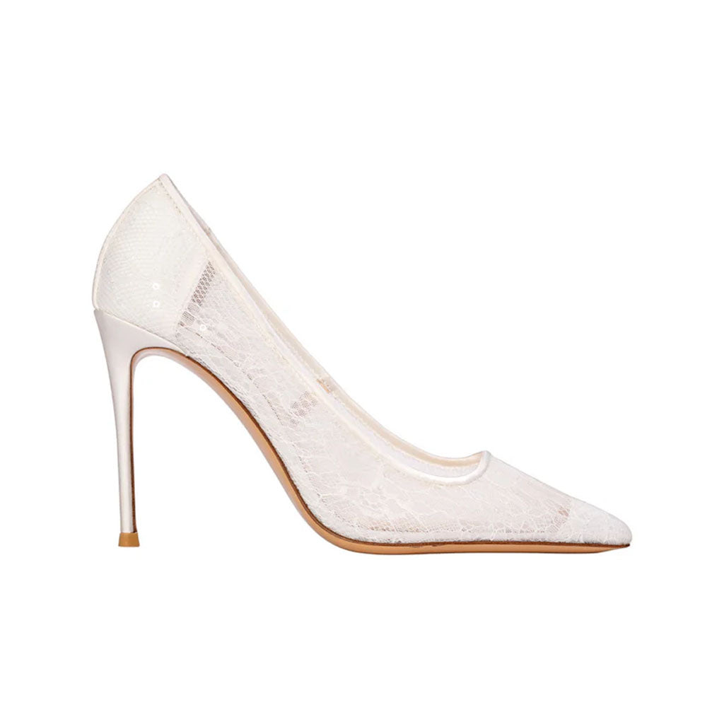 Marina 100 in White Sequin Lace