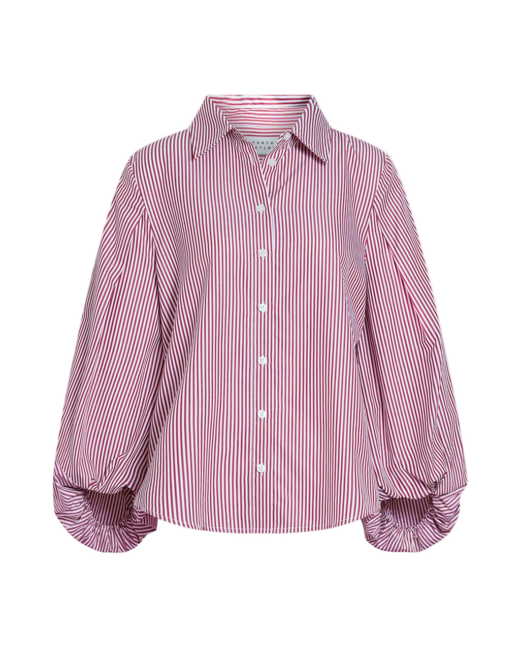 Marina Stripe Top in Deep Redwood/Optic White Multi