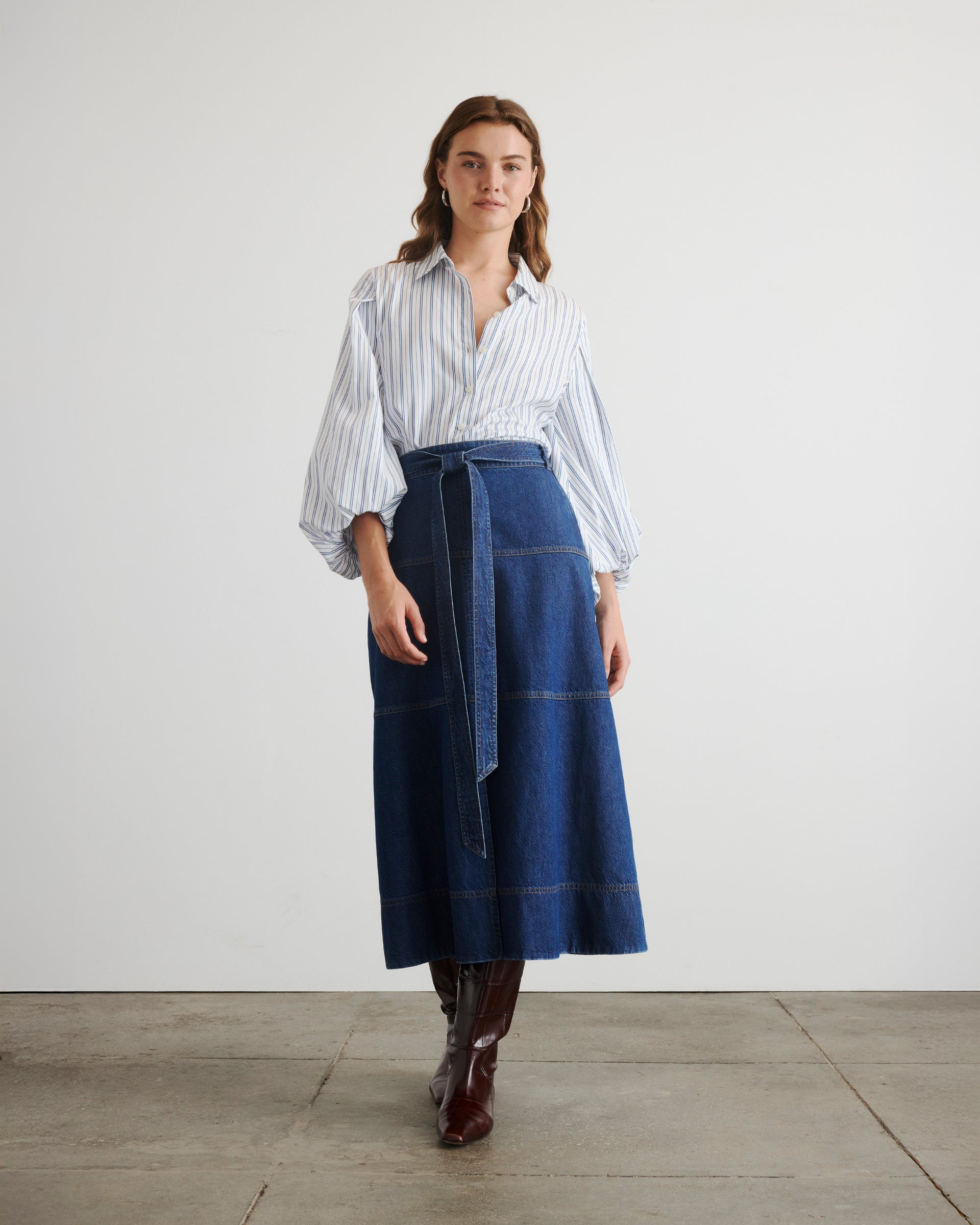 Hudley Skirt in Classic Indigo Blue