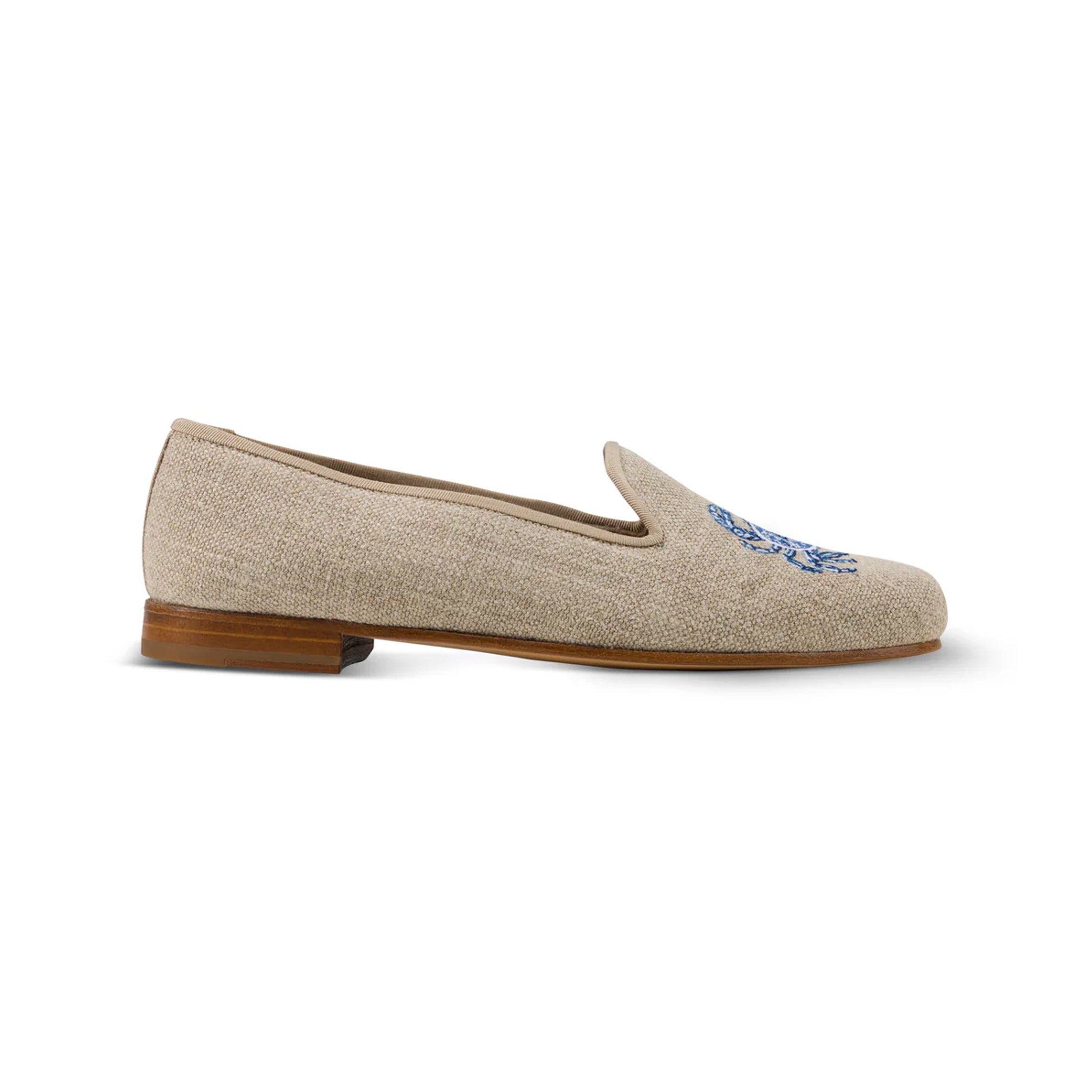 Men's Marine Natural Linen Slipper