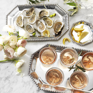 Pearled Octagonal Canape Plate